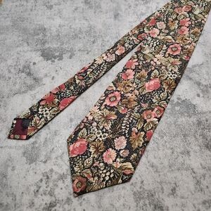 Vtg Unisex Beans McGee Foral Neck Tie OS Academia Preppy Hipster Cottage Casual